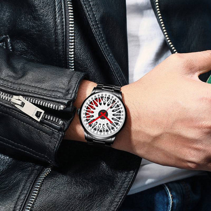 Babusar Mark BBS Lincoln Non-Spinning Car Wheel Watch