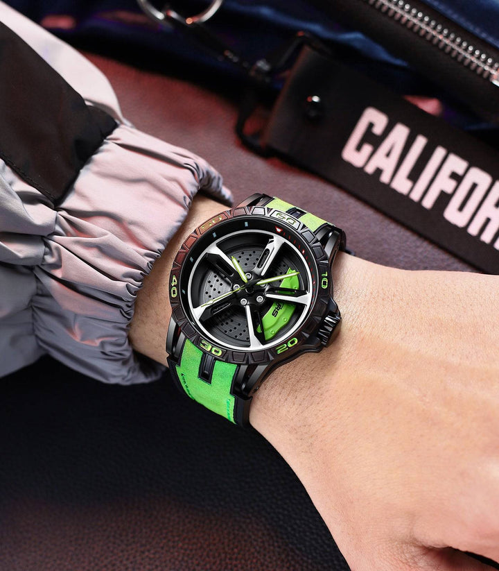 Babusar Quattro RS7 Sporty - Spinning Car Wheel Watch