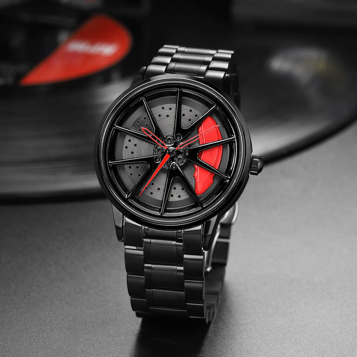 Red BMW motorsport watch in luxury Babusar packaging