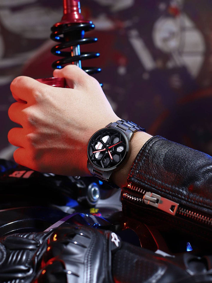 Babusar Lamborghini Urus watch with white caliper detail worn on wrist
