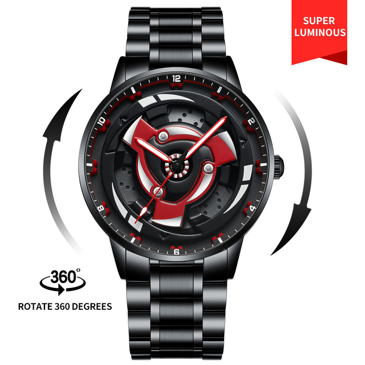 Close-up of Babusar Naruto Izuna Uchiha Edition watch