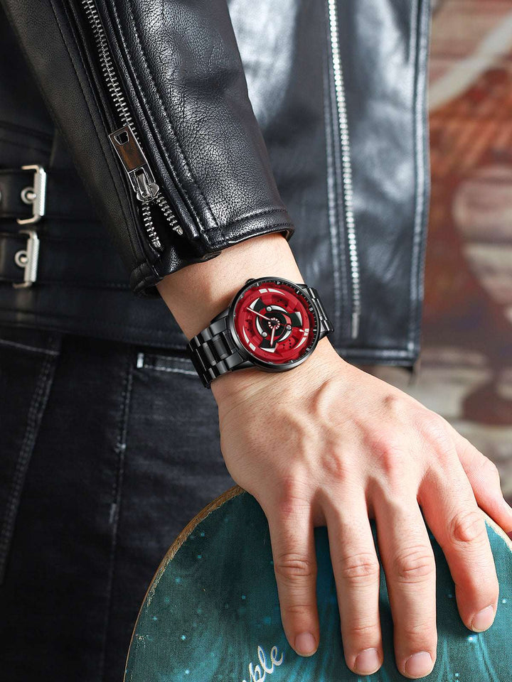 Babusar Naruto Izuna Uchiha Edition watch worn on wrist