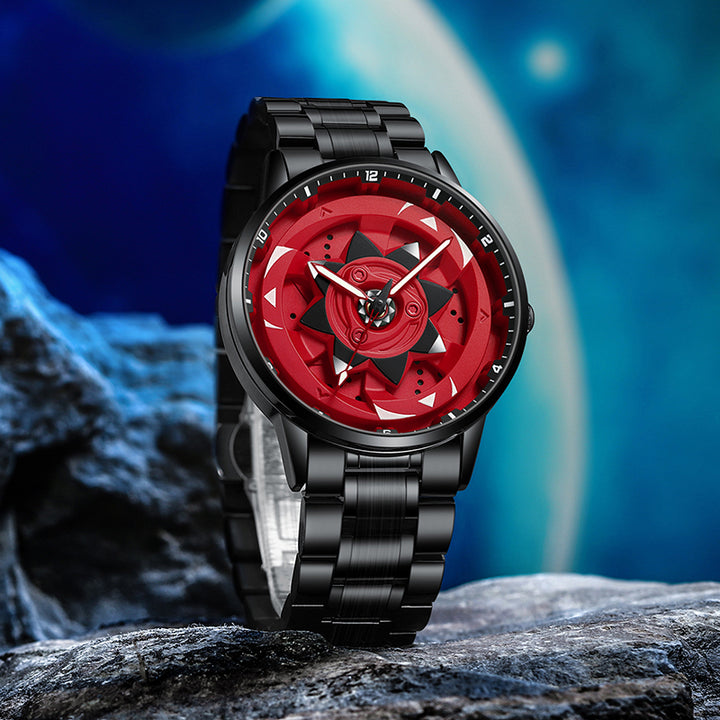 Babusar Naruto Sarada Uchiha Edition watch displayed on stand
