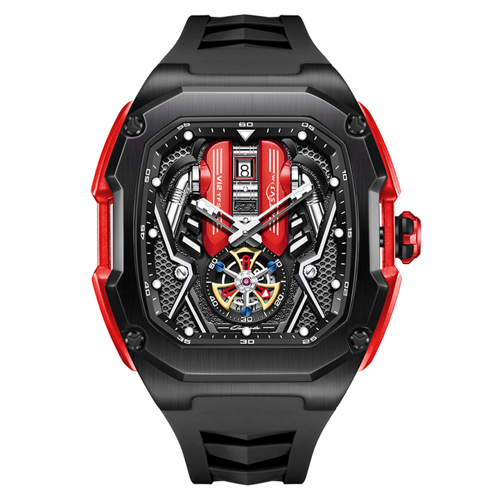 Babusar SVJ V12 Engine Watch Redline Fury Edition Front View