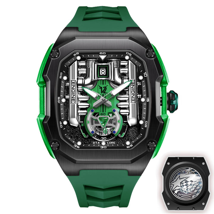 Babusar V12 Phantom Watch Emerald Spirit Edition Front View