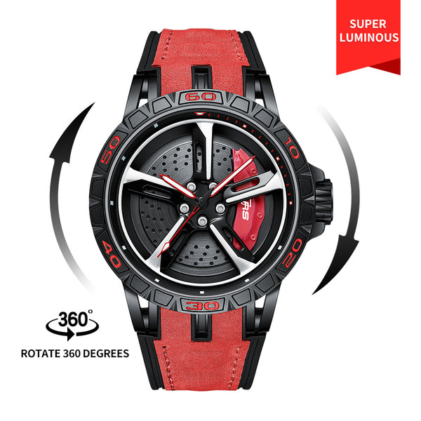 Babusar Quattro RS7 Sporty - Montre de roue de voiture qui tourne