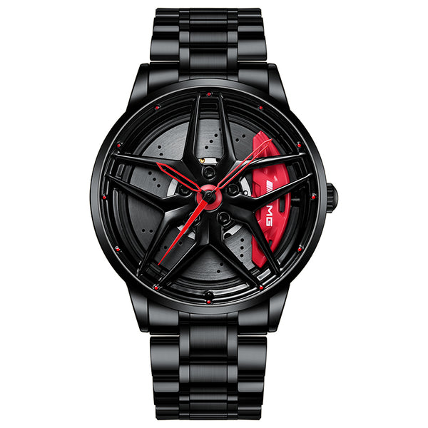 Babusar Merc E300 Non-Spinning Car Wheel Watch