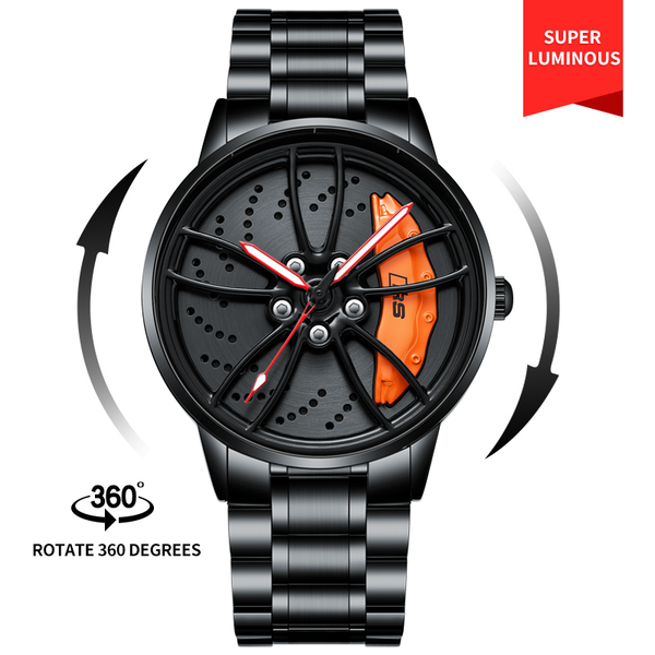 Babusar Quattro RS6 - Spinning Car Wheel Watch